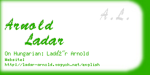 arnold ladar business card